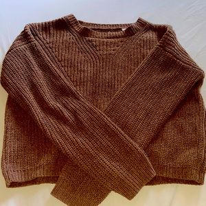 Brown knitted sweater